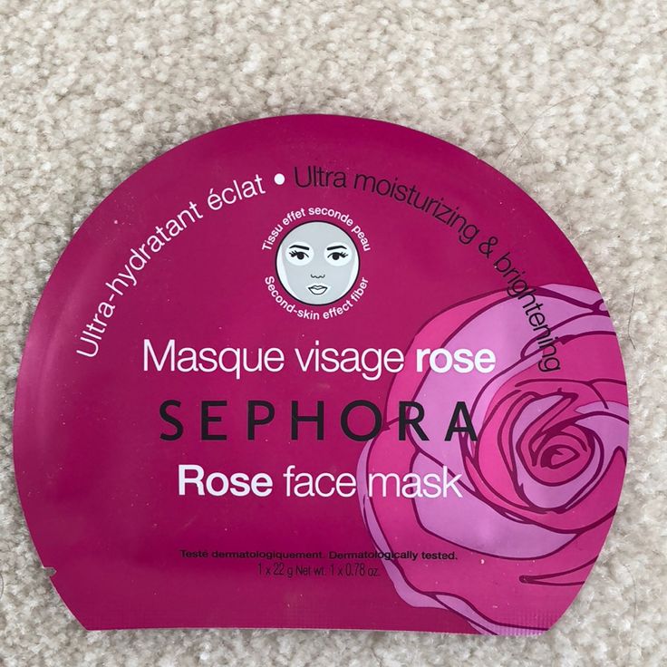 Brand New Sephora Rose Face Mask. Ultra Moisturizing And Brightening. Dermatologically Tested. Ultra Fine Textile Base That Hugs The Face’s Contours Like A Second Skin For Optimal Penetration Of Active Ingredients. Skincare Face Mask, Sephora Face Mask, Sephora Skincare, Rose Face Mask, Tumeric Face Mask, Under Eye Mask, Skin Care Benefits, Green Tea Mask, Face Mask Recipe