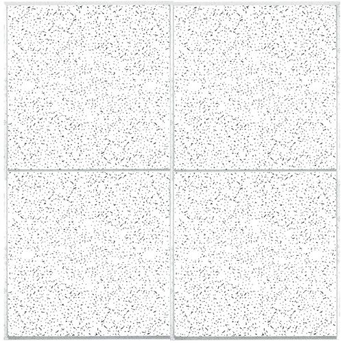 four square tiles with white speckles on the top and bottom, all in different sizes