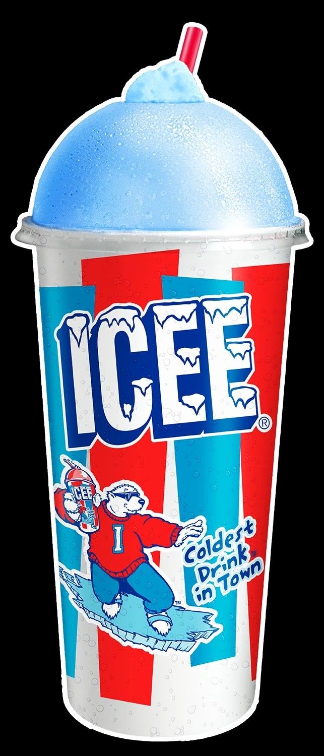 an ice cream cup with a blue lid