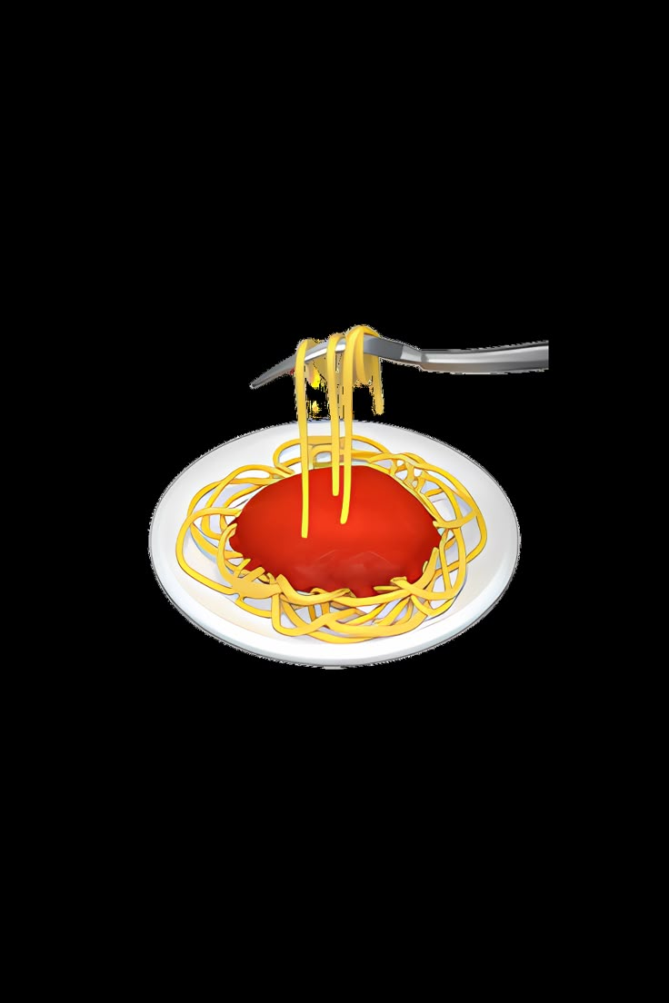 a plate with spaghetti and sauce on it next to a fork that is in the middle