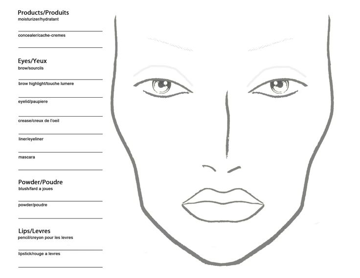 Becoming a Makeup Artist: Free Blank MAC Makeup Chart Makeup Charts, Face Charts, Face Template Makeup, Gesicht Mapping, Makeup Chart, Mac Face Charts, Blank Face, Becoming A Makeup Artist, Make Up Designs