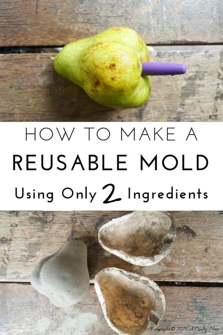 how to make a reusable mold using only 2 ingredients for the pears