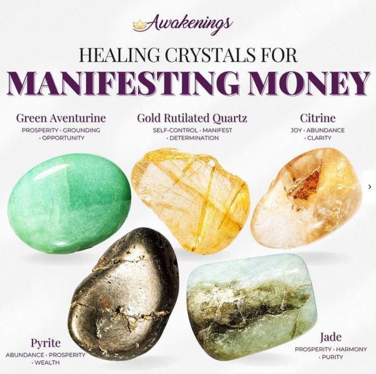 Manifest Money Crystal Kit - Etsy Crystals For Health, Rock Museum, Best Healing Crystals, Crystal Healing Chart, Witch Spirituality, Crystal Power, Crystals Healing Properties, Types Of Crystals, Spiritual Crystals