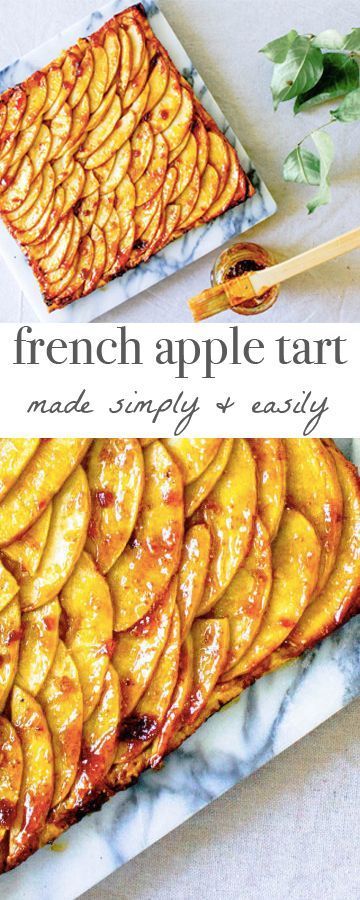 the cover of french apple tart made simple and easy