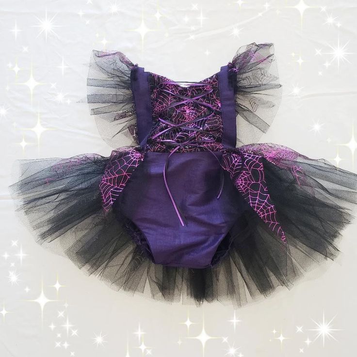 Purple Witch Tutu Romper is perfect for Birthday, Cake smash photo shoot, Halloween costume or any special occasion. (Note: Headband/Accessories NOT included) All of our products are made to order, handmade original designs with professional finish and quality fabrics.  If you are interested in a different size feel free to contact our shop, additional fees will be applied for customization.  Please note, all custom orders are made according to the measurements you send us. Please ensure you mea Witch Themed 1st Birthday, Cute Halloween Dress-up Costumes, Themed Purple Costumes For Costume Party, Princess Costume For Halloween Dress-up, Fitted Halloween Costumes For Dress-up, Whimsical Fitted Costume For Party, Whimsical Fitted Party Costume, Gothic Ruffled Costumes For Parties, Gothic Ruffles Party Costumes