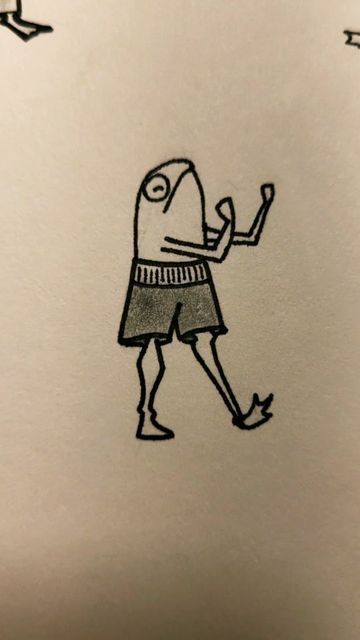 a drawing of a person holding a cell phone