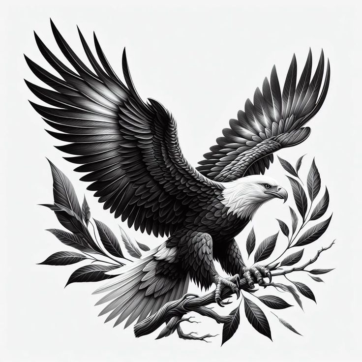 I will make a stunning modern custom tattoo, realism Eagle Flying Tattoo, Flying Eagle Tattoo, Eagle Wings Tattoo, American Eagle Tattoo, Angel Warrior Tattoo, Eagle Wing Tattoos, Bald Eagle Tattoos, Cover Up Tattoos For Men, Tattoo Realism