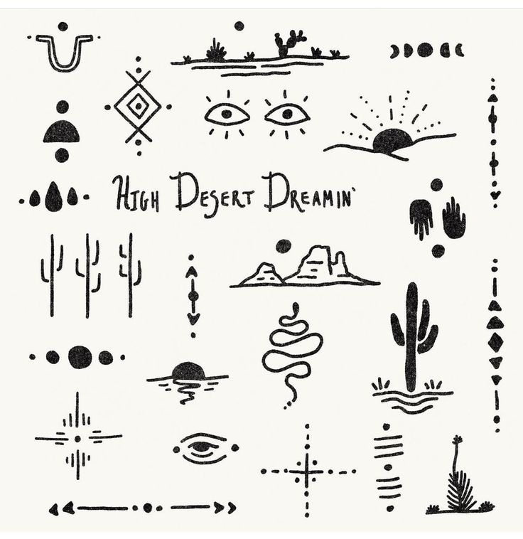 an image of desert dream symbols