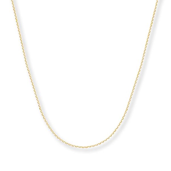 This classic cable chain necklace for her is styled in 14K yellow gold. The 24-inch necklace secures with a lobster clasp. 20 Inch Necklace, Jewelry Education, Jewelry Advice, 16 Inch Necklace, Cable Chain Necklace, Kay Jewelers, Yellow Gold Chain, Accessories Jewelry Necklace, Cultured Pearls