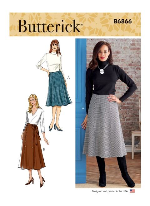 a women's skirt and top sewing pattern from butterick