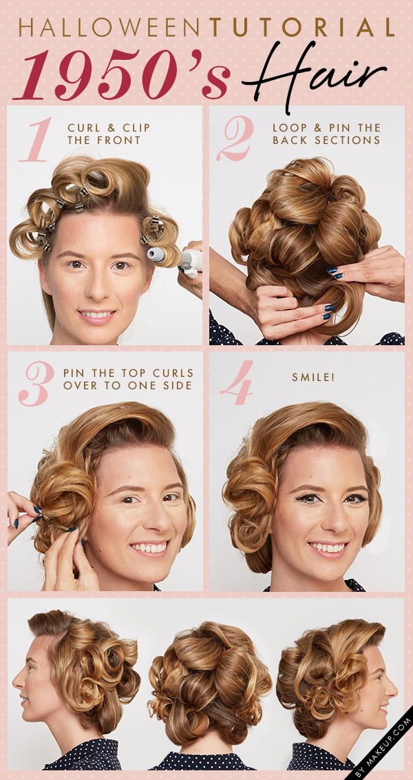 1950's hair tutorial 1950s Hairstyles Tutorial, 1950s Hair Tutorial, Easy 50s Hairstyles, 1950 Hairstyles, 1950s Hair And Makeup, 1950s Hairstyle, 1950s Beauty, Cabelo Pin Up, Retro Curls