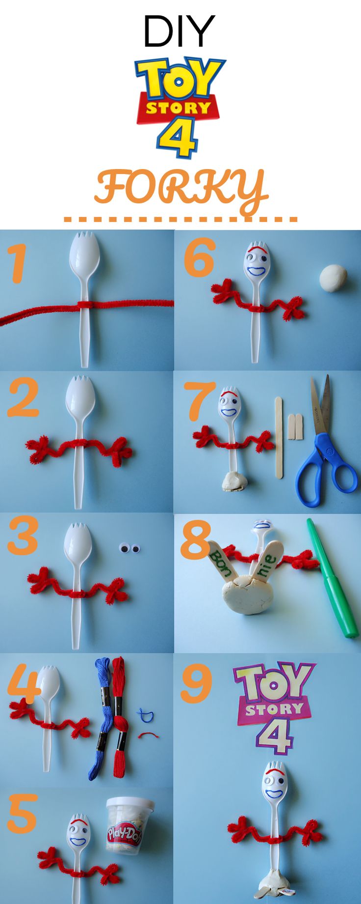 the instructions for making this diy toy story