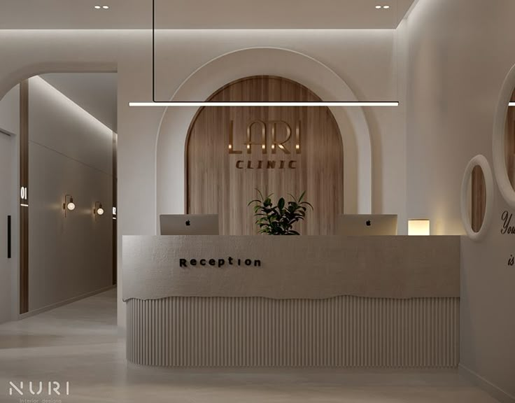 Dental clinic :: Behance Minimalist Dental Clinic Design, Reception Desk Clinic, Small Clinic Reception Design, Dental Clinic Interior Reception, Minimal Clinic Interior Design, Dr Clinic Interior Design, Medical Aesthetic Clinic Design, Modern Doctor Office Design, Chic Dental Office