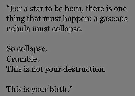 a poem written in black and white with the words for a star to be born, there is one thing that must happen a