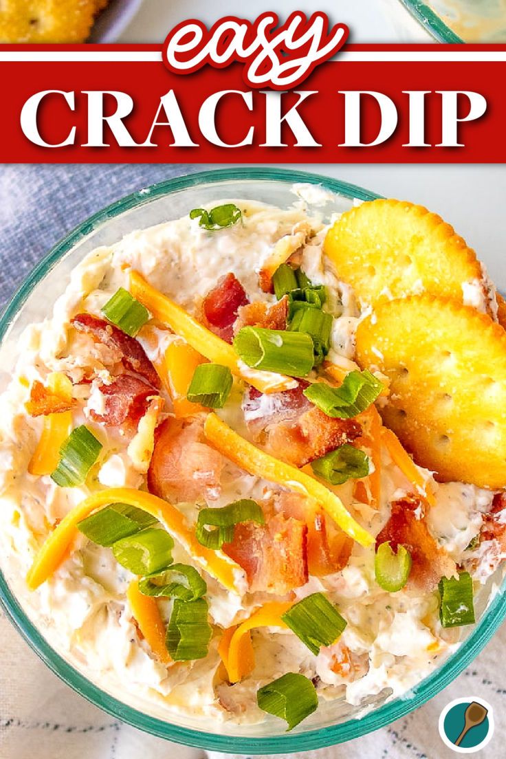 Easy Crack Dip – The Irresistible Party Favorite! Ranch Crackers, Party Food Easy Appetizers, Bacon Cheese Dips, Cracker Dip, Bacon Dip, Family Snacks, Make Ahead Appetizers, Party Appetizers Easy, Whip It