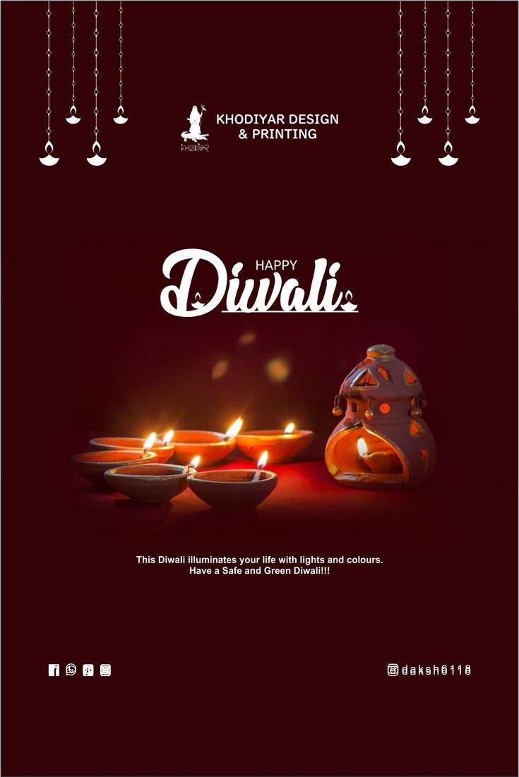 an advertisement for diwali with candles