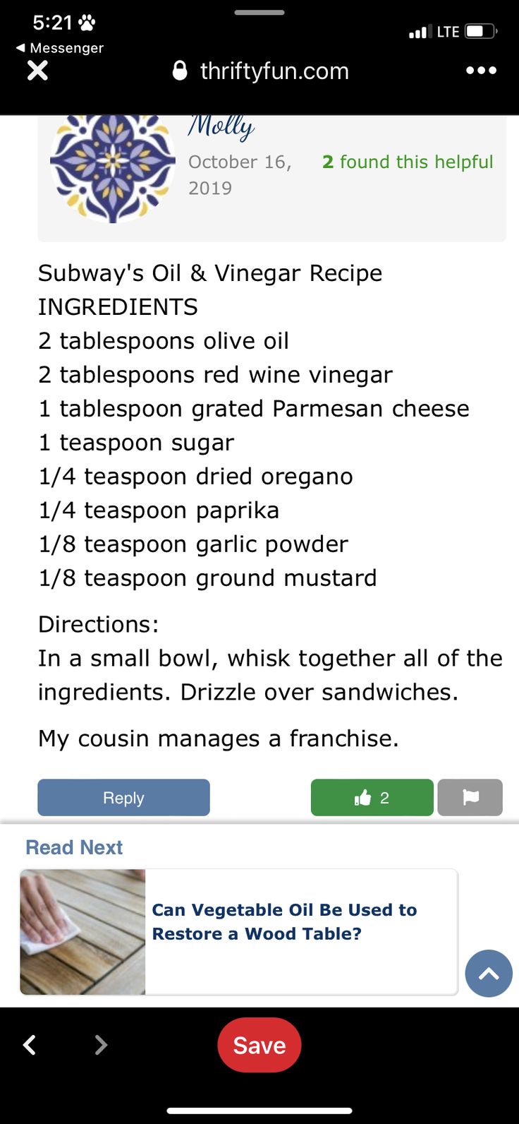 an iphone screen showing the recipe for cooking with vinegars and vinegar on it's side