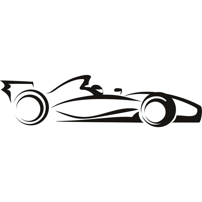 a black and white drawing of a race car on a white background royaltyvectors