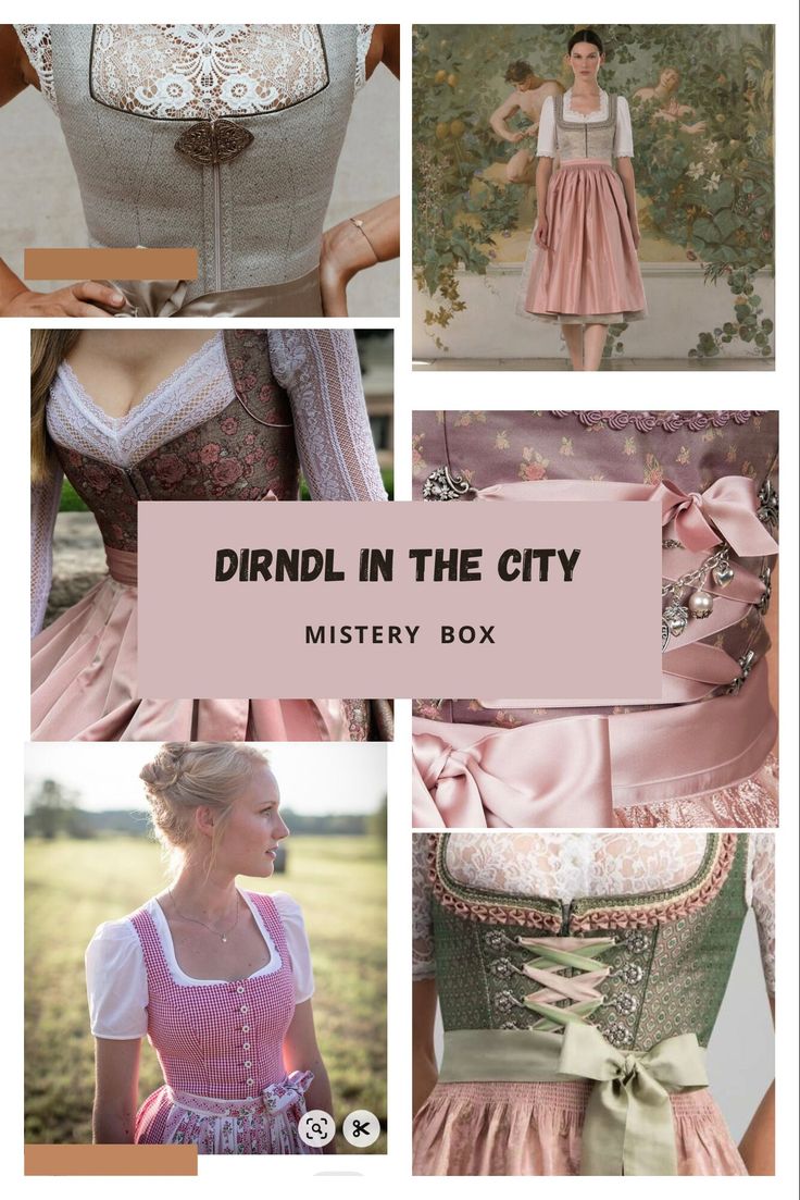 This is a lysting for Aesthetic Mystery Box Dirndl in the City       DIRNDL IN THE CITY  Dirndl in the City blends Alpine elegance with urban flair, reinventing the traditional dirndl with modern accents. Its fusion of old tradition, heritage and modernity makes a bold statement.  Dirndl Girl style exudes youthful charm and traditional elegance, with iconic dirndl dresses, gingham tops, and Bavarian shirts paired with trendy accents. With a playful yet sophisticated flair the Dirdnl Girl cativat In The City Aesthetic, The City Aesthetic, Octoberfest Outfits, Modern Dirndl, Aesthetic Mystery, Dirndl Dresses, Clothing Bundle, Graduation Style, Dirndl Dress