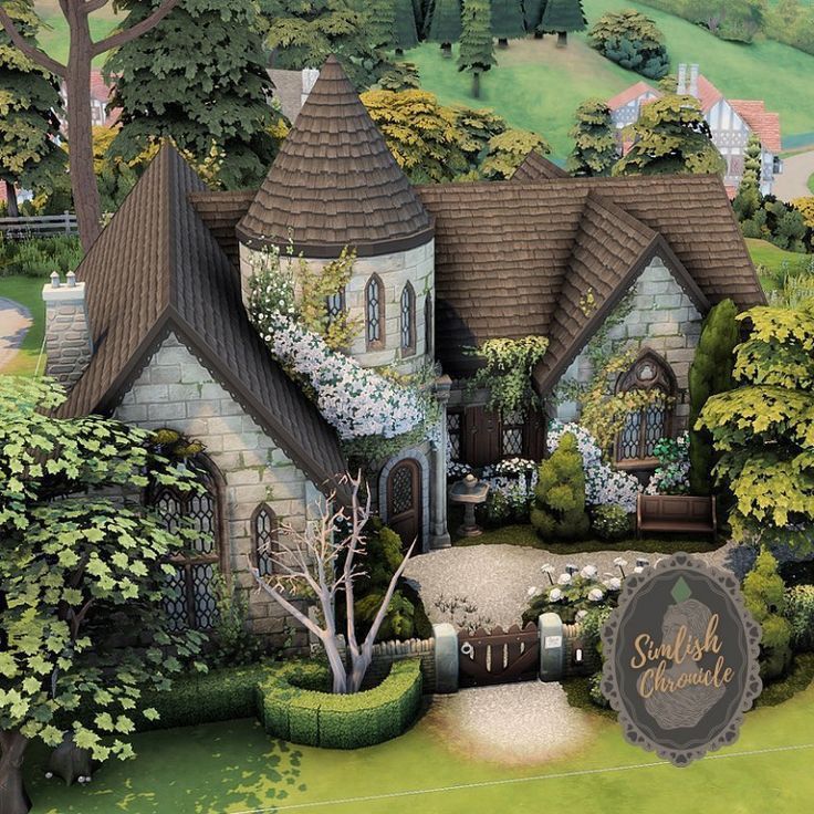 an artist's rendering of a fairy tale house