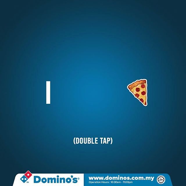 the domino's logo has been changed to resemble a slice of pizza, and it is