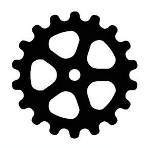 a metal gear wheel on a white background