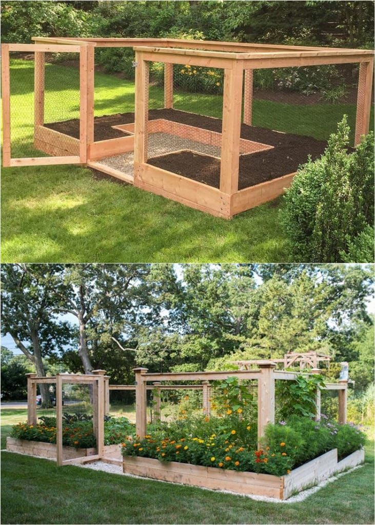 three different types of raised garden beds