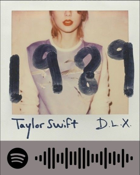 taylor swift's d i x cover art for her album, which is now available on spot