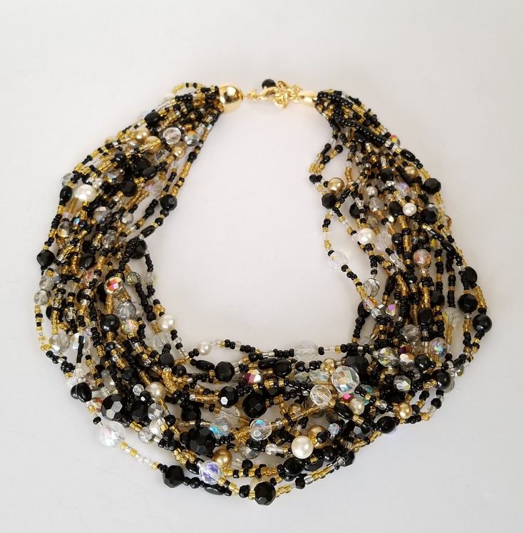 Multicolor Necklace, Joan Rivers Jewelry, Modern Jewellery Design, Unusual Jewelry, Joan Rivers, Brocade Fabric, Necklace Black, Statement Necklaces, Adjustable Necklace