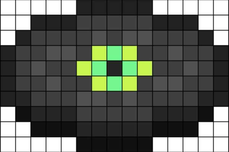 an image of a black and white square with green squares on it, as well as the