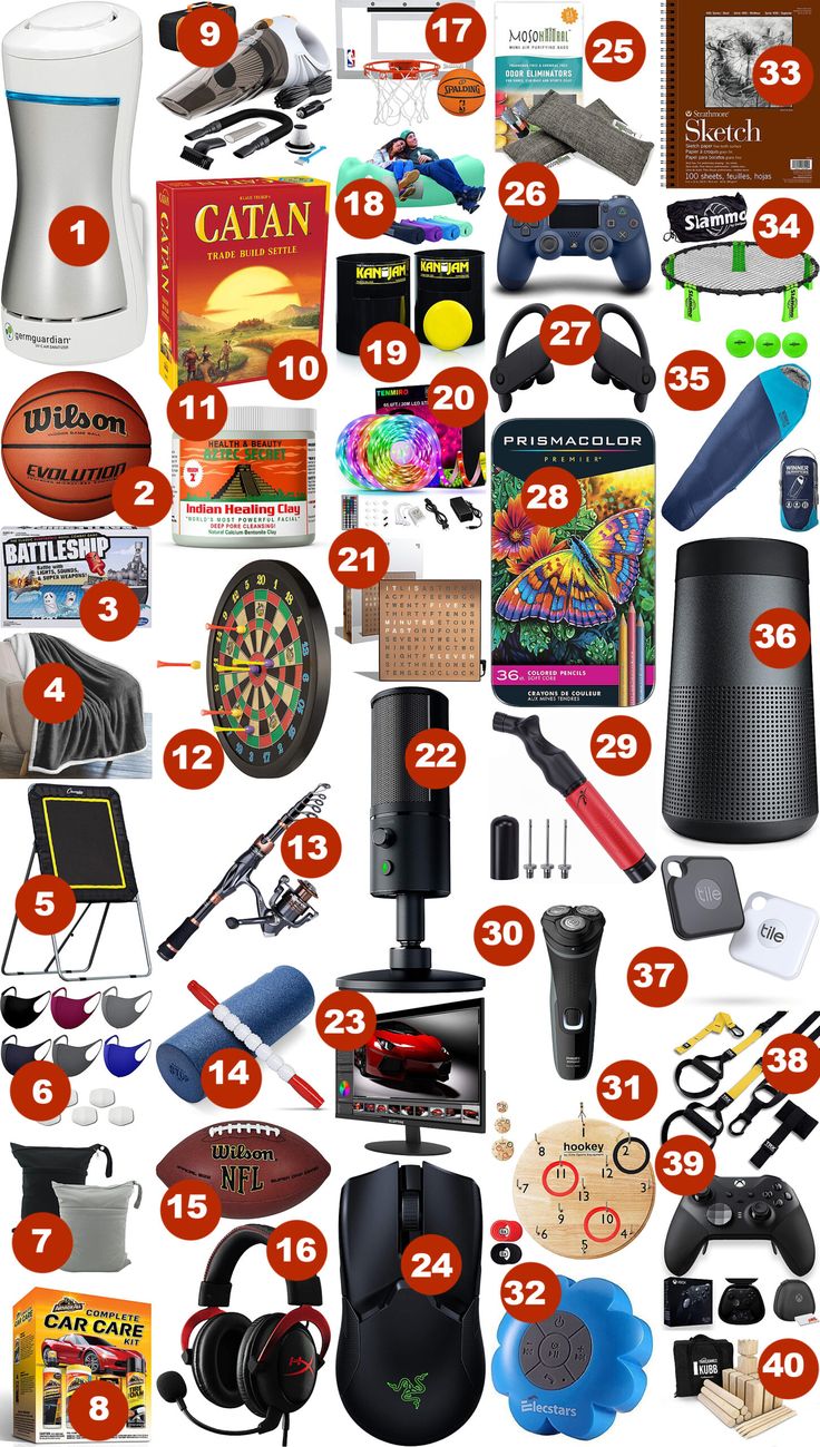 an image of various items that are in the shape of a collage with numbers