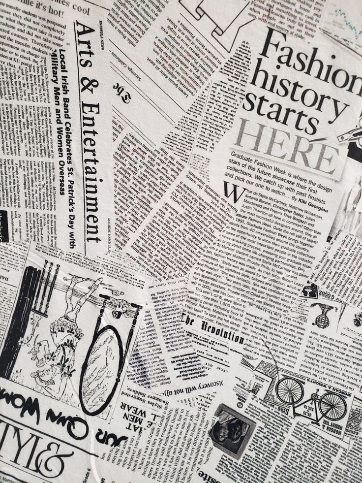 an old newspaper with many different types of papers on it