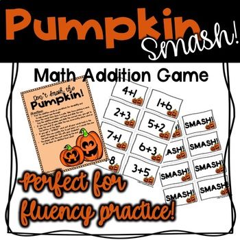 pumpkin math addition game perfect for flueny practice