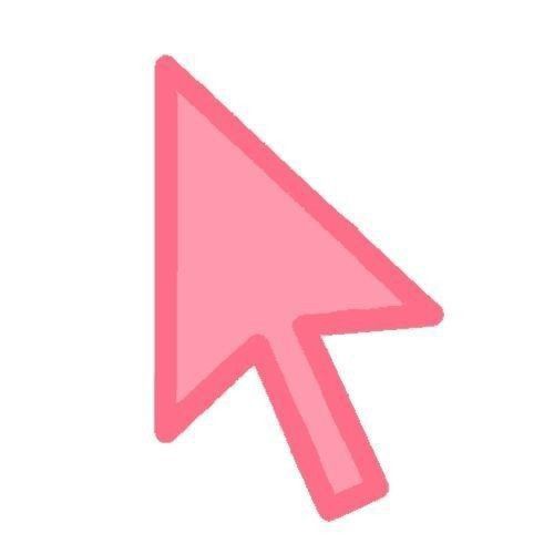 a pink arrow pointing to the left with an arrow on it's right side