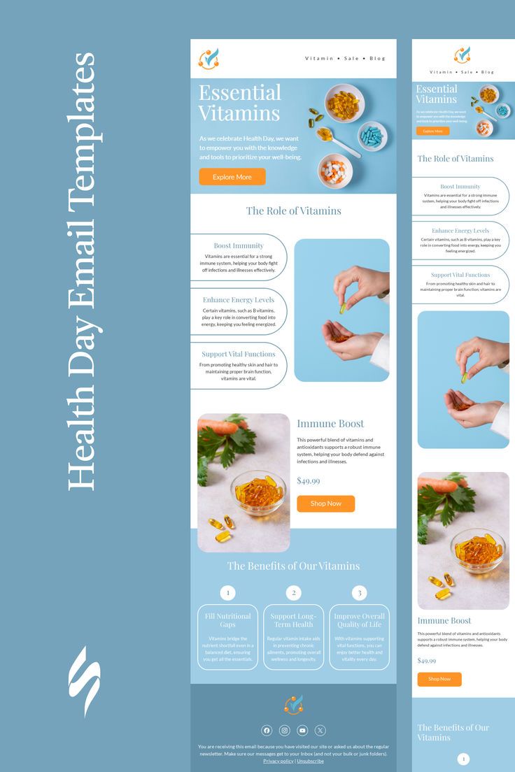 the website design for essential vitamins