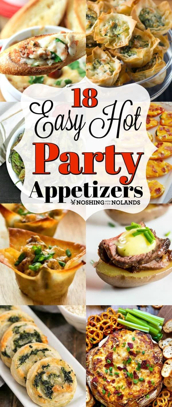 18 Easy Hot Party Appetizer Recipes are perfect for holiday entertaining!! #easy #hotappetizers #party #partyappetizers Bruschetta Board, Party Appetizer Recipes, Warm Appetizers, Easy Party Desserts, Hot Appetizers, Party Food Dessert, Appetizers For A Crowd, Queso Cheddar, Slow Cooker Desserts