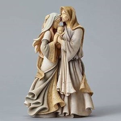 a figurine of the virgin mary and jesus holding a baby jesus in her arms