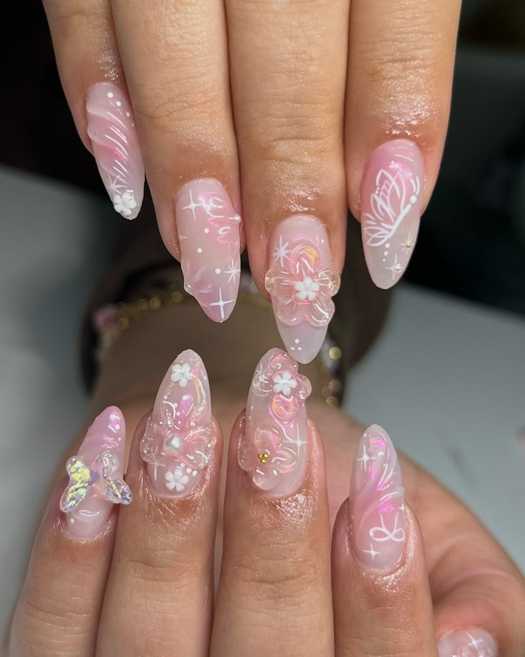 Pink everythinggg 🎀 ✧ : *✧ ib @culo.studio :* ✧ *✧: #gelnails #nailinspo #nailinspiration #nailart #naildesigns #nailartinspo #nailsoftheday #gelx #gelxnails #apresgelx #handpaintednails Bridal Nail Art, Pink Gel Nails, Nail Jewels, Acrylic Press On Nails, Summery Nails, Glow Nails, Blush Nails, Pretty Gel Nails, Really Cute Nails