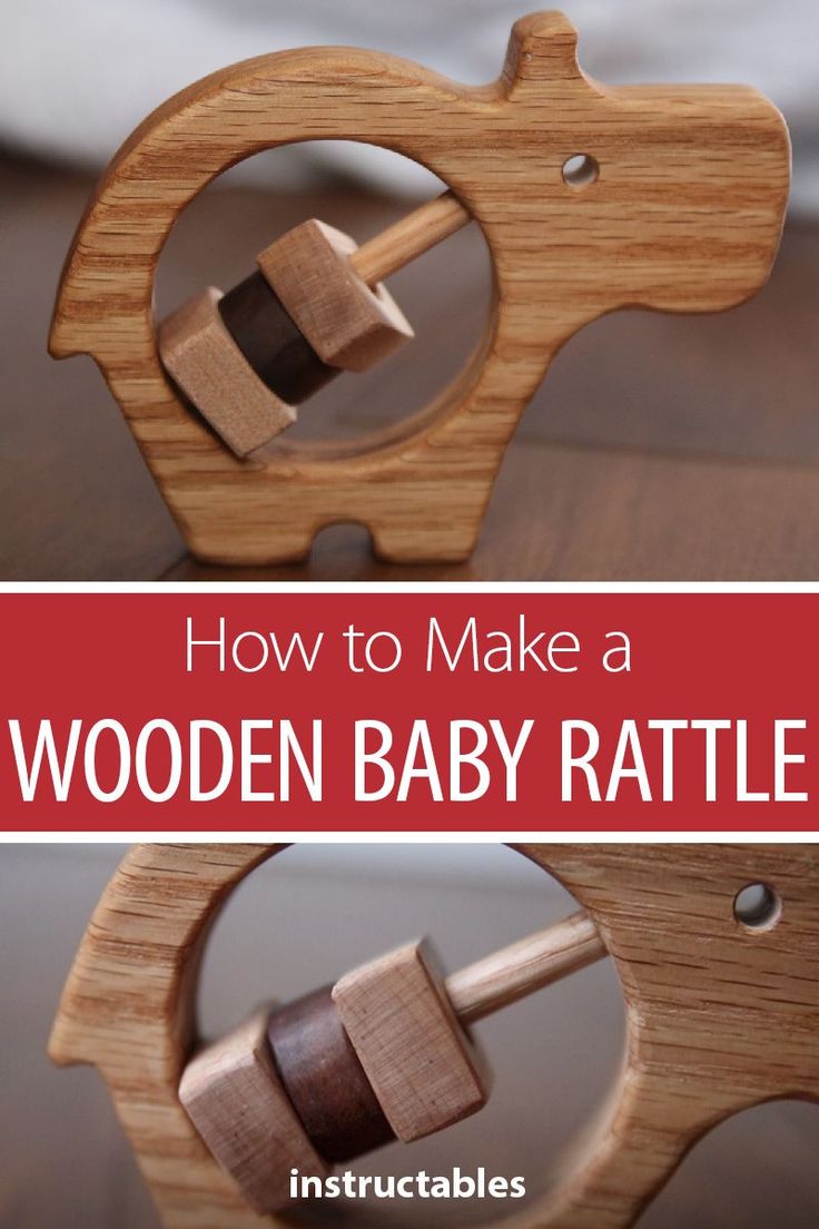 how to make a wooden baby rattle