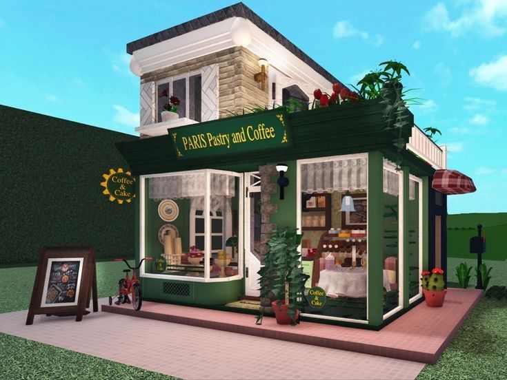 Bloxburg Cafe
Bloxburg Bakery 
Bloxburg Builds 
Bloxburg
Roblox Bloxburg Instagram, Bloxburg Victorian House, Winter House Exterior, Cafe Exterior, House Plans With Pictures, Bloxburg Houses, Apartment Exterior, Bloxburg Builds, Small House Layout