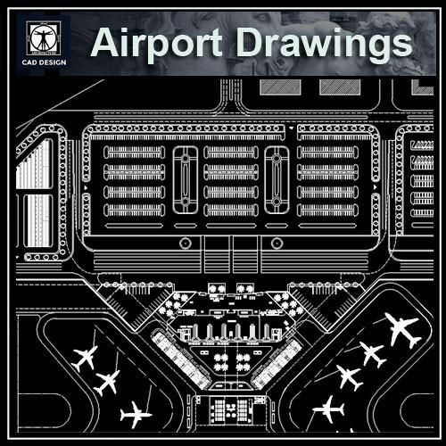 an airport diagram with planes flying over it