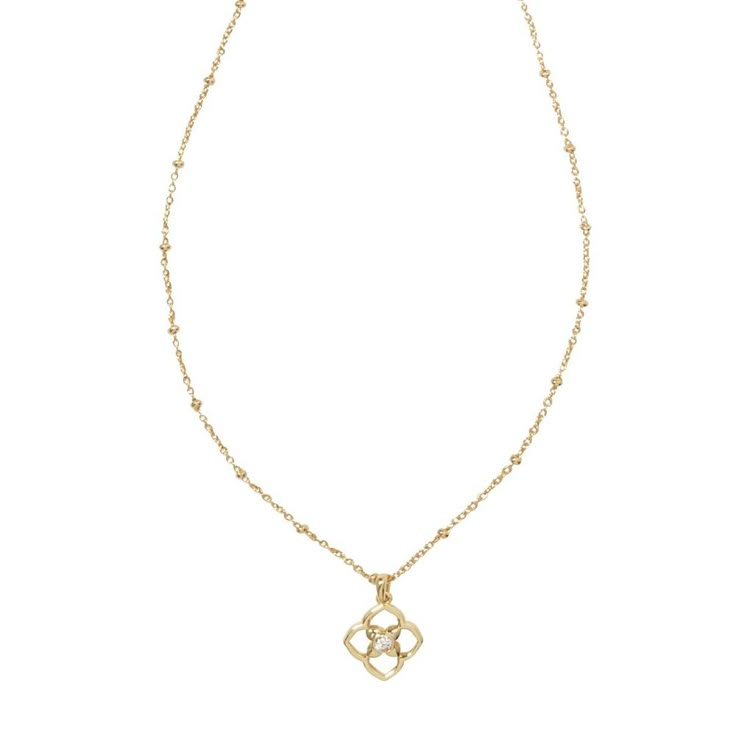 Kendra Scott Iris 14K Gold Over Brass Pendant Necklace - Gold Iris White, Purple Pendant Necklace, Brass Pendant Necklace, Thick Chain Necklace, Chain Making, Kendra Scott Necklace, Jewelry Essentials, Delicate Chain, Kendra Scott Jewelry