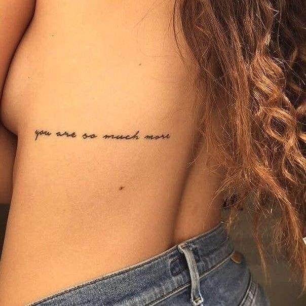 a woman's stomach with the words you make so much more written on it