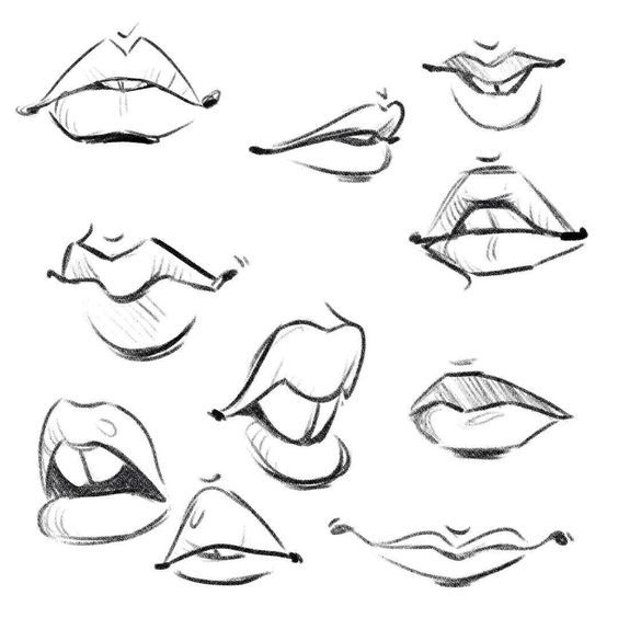 a bunch of different types of lips