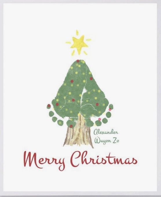 a christmas card with a tree on it