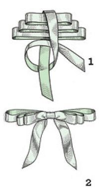 the instructions for how to tie a ribbon