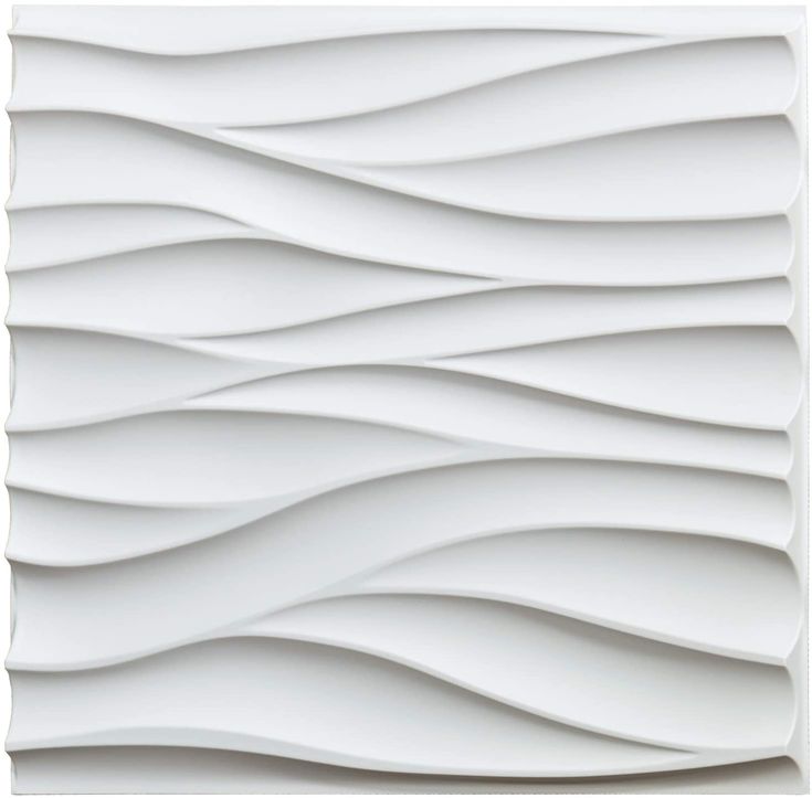 a white wall that has wavy lines on the top and bottom, as if it were made out of paper