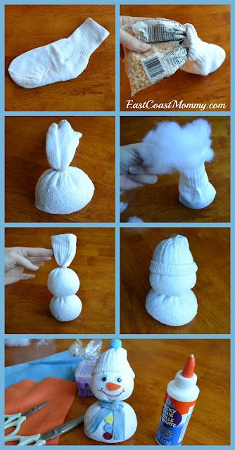 the instructions for how to make a snowman out of toilet paper and cotton balls