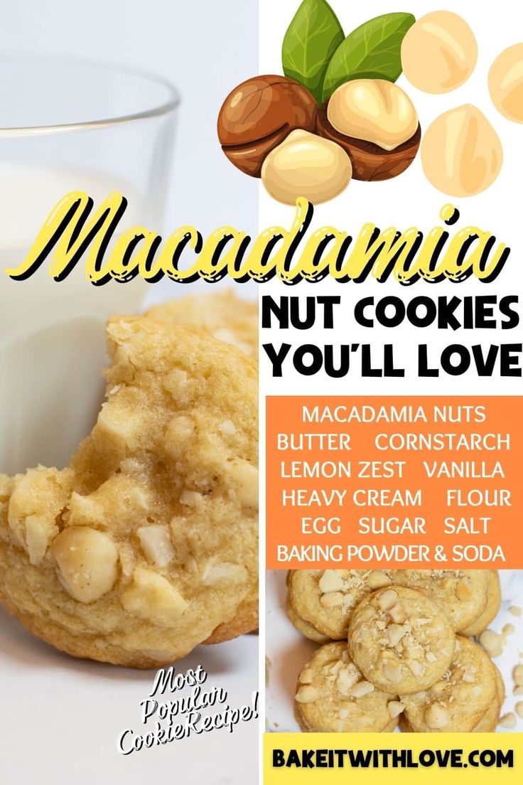 there is a poster with nuts and milk on the front, along with an advertisement for nut cookies you'll love