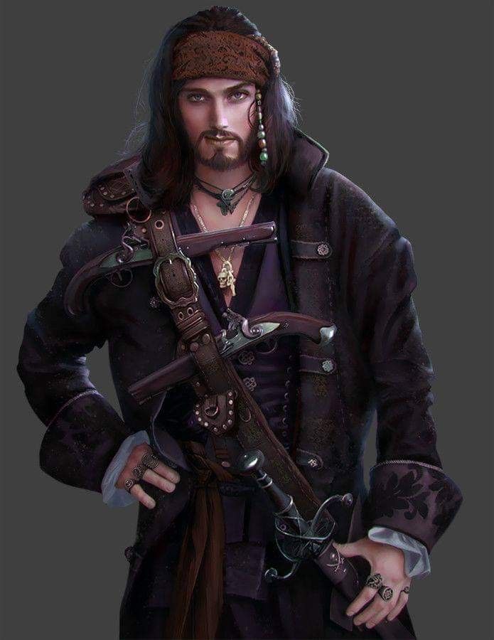 Pirate Garb, Pathfinder Character, Pirate Art, Heroic Fantasy, Character Inspiration Male, Dungeons And Dragons Characters, D&d Dungeons And Dragons, Fantasy Male, Rpg Characters